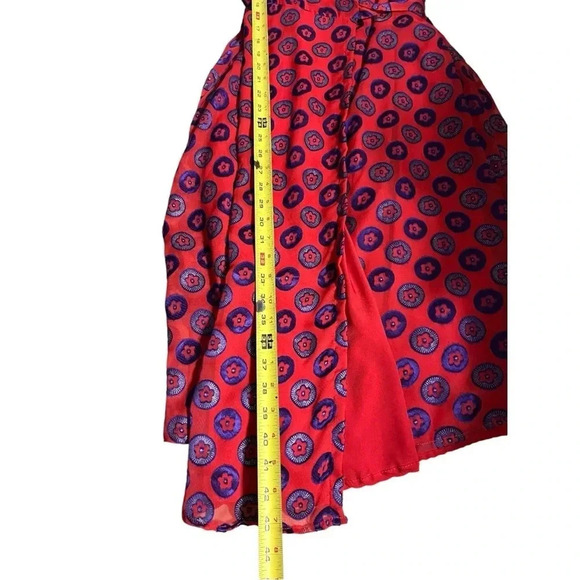 Anthropologie Kopal Adria Red flutter sleeves wrap dress - Picture 10 of 10